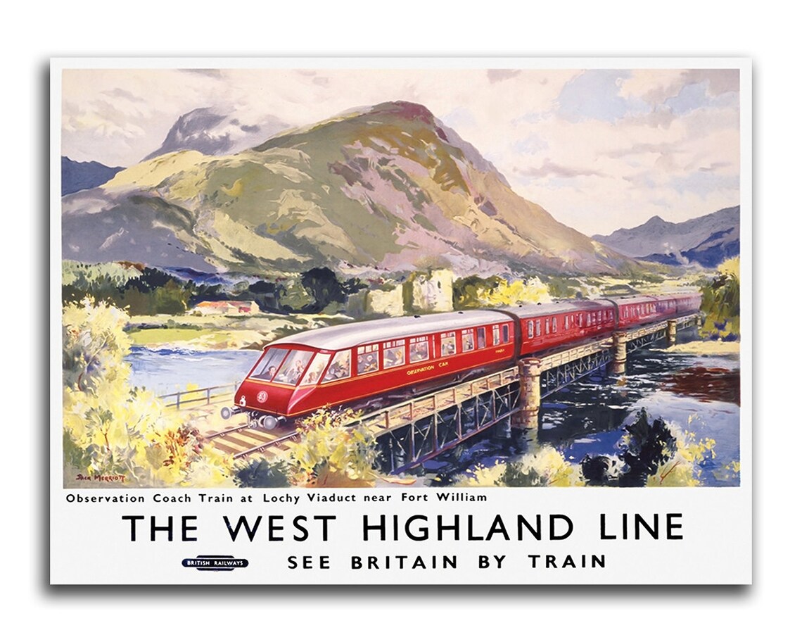 The West Highland Line See Britain By Train Railway Travel Poster