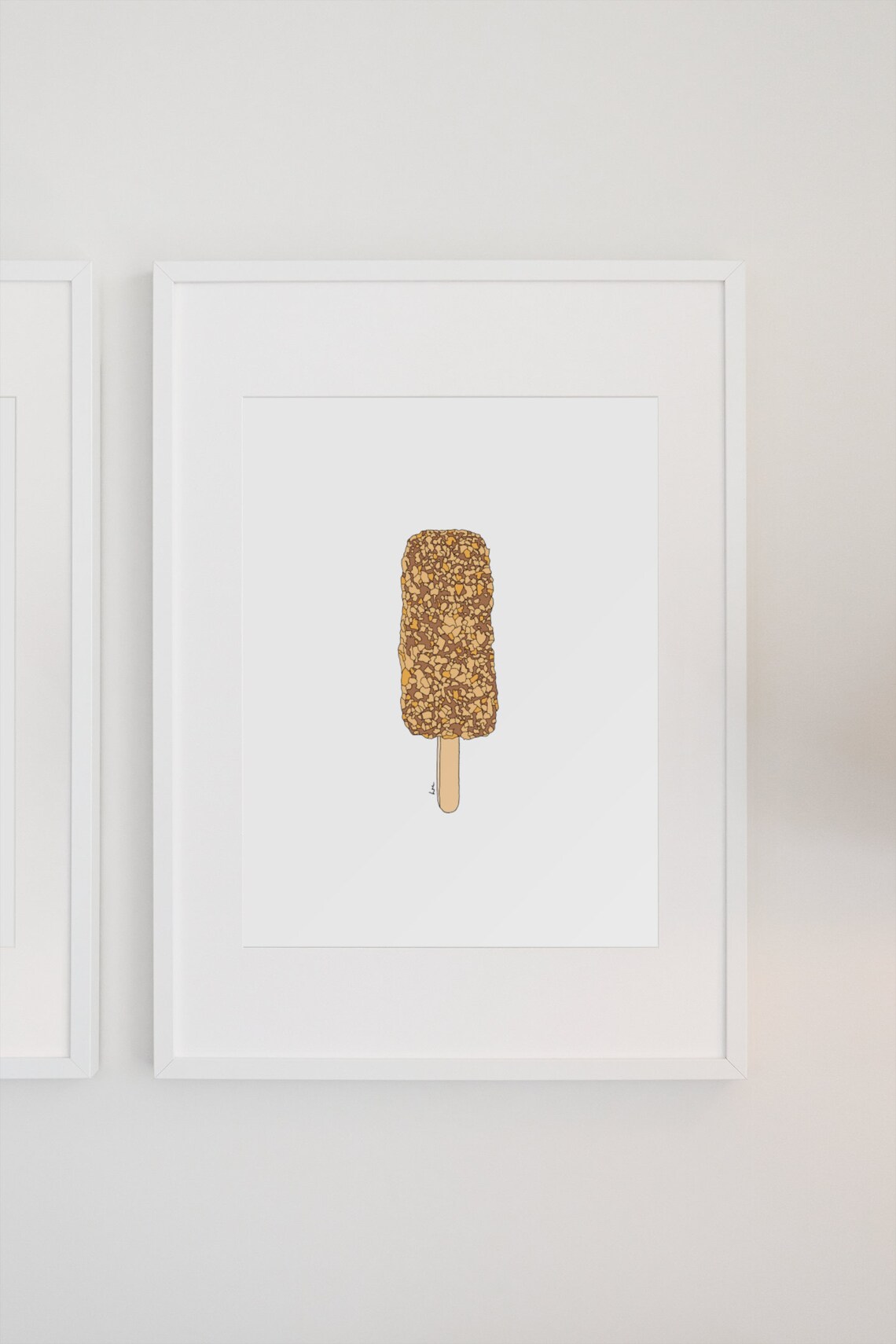 Ice Cream Golden Gaytime Illustration Print