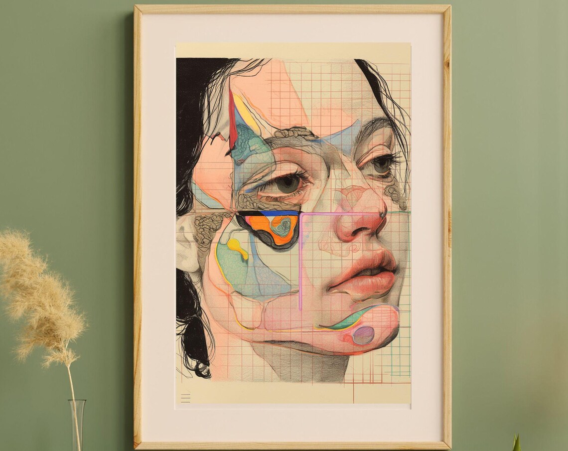 Grid Addiction No3 Unique Canvas Art Print