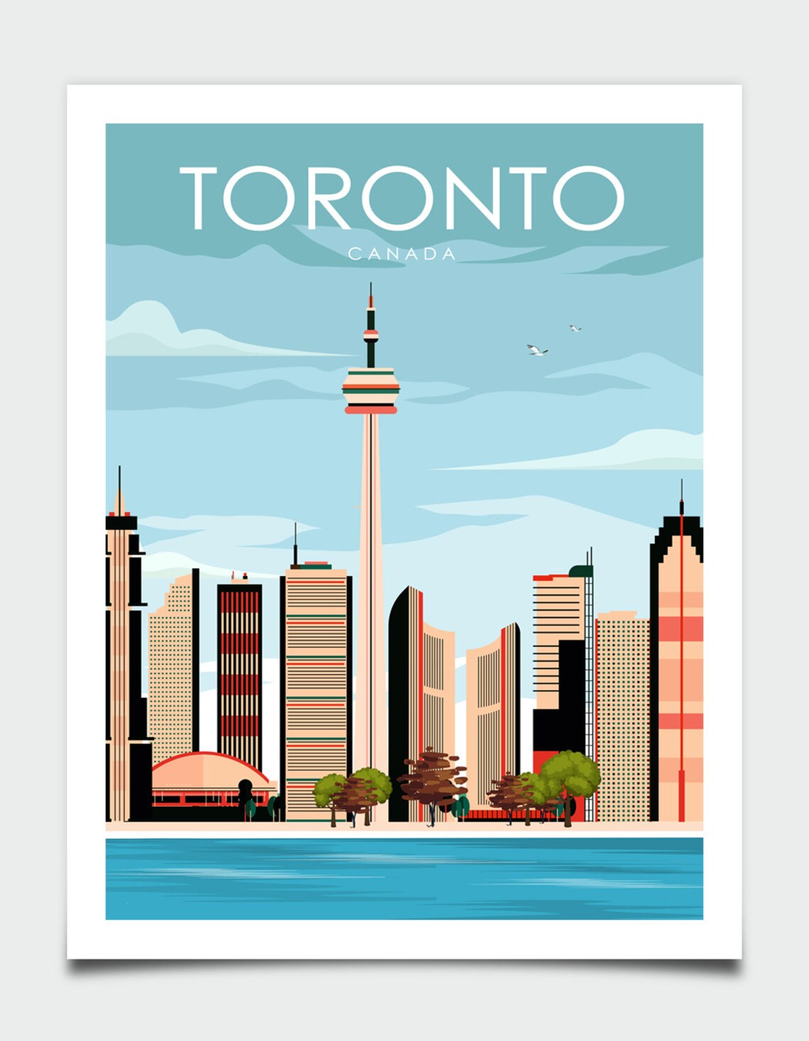 Toronto Retro Travel Poster, Canada Wall Art - Image 3