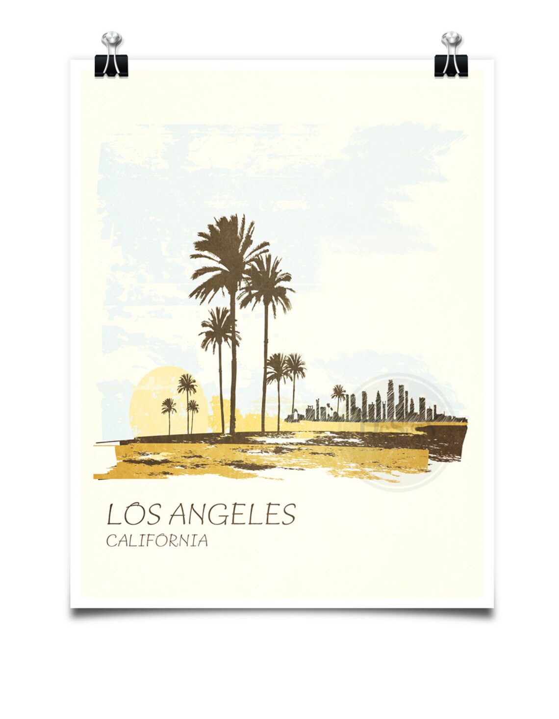 Los Angeles Retro Travel Poster, California Art Print - Image 2