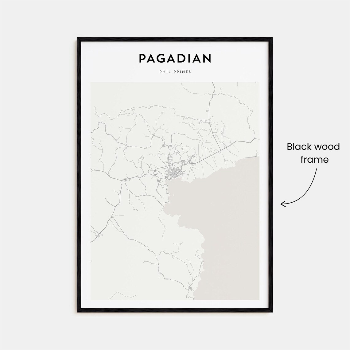 Pagadian Philippines Minimalist Street Map City Travel Art Poster - Image 3