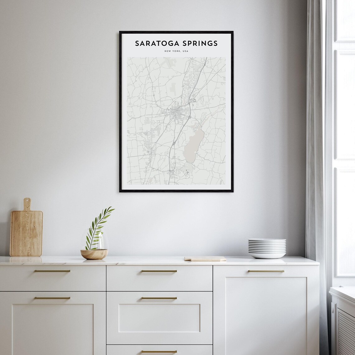 Saratoga Springs Personalized Map Art Print - Image 2