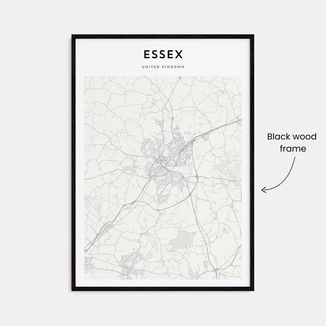 Essex Map Poster Essex Map Print Essex Personalized Map Art Essex Wall Art Essex Travel Print United Kingdom - Image 3