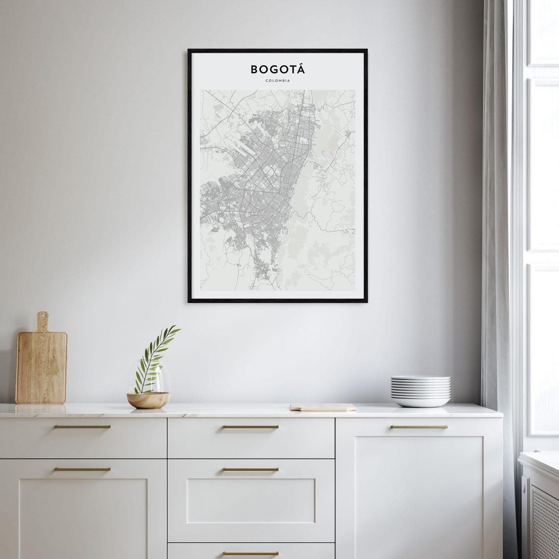 Bogota Colombia Street Map Poster Minimalist Modern Wall Decor - Image 2
