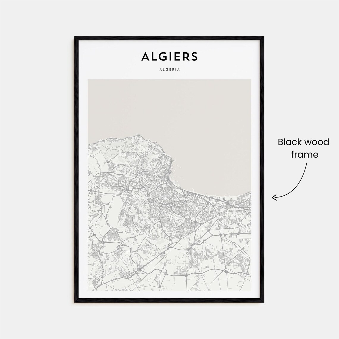 Algiers Personalized Map Art, Algeria Travel Poster - Image 3