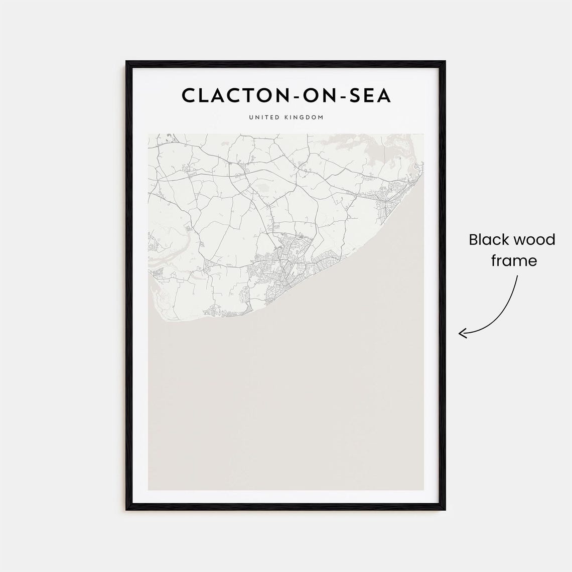 Clacton On Sea England Coastal Map Minimalist Travel Art Poster - Image 3
