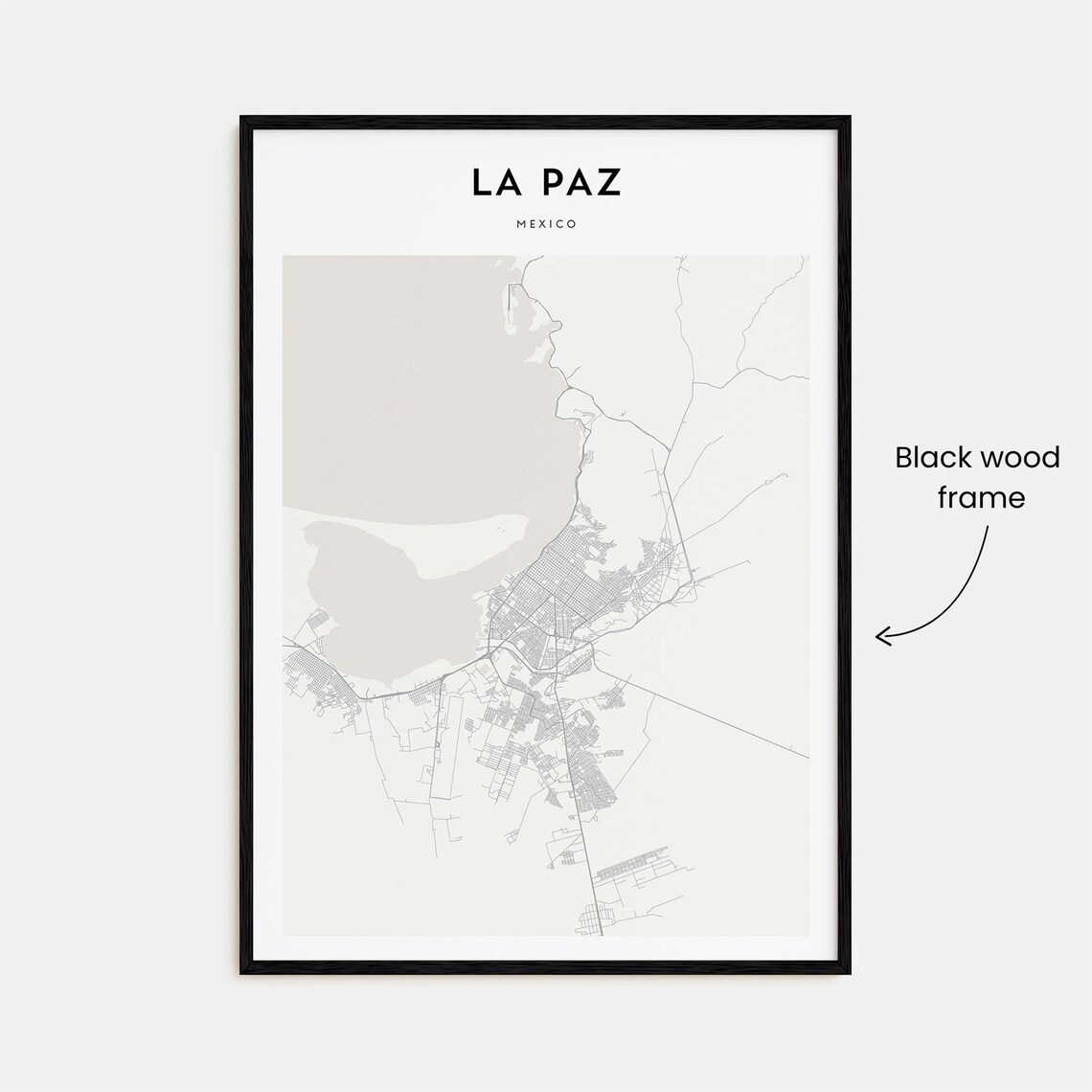 La Paz Mexico Minimalist City Street Map Elegant Decor Art Poster - Image 3