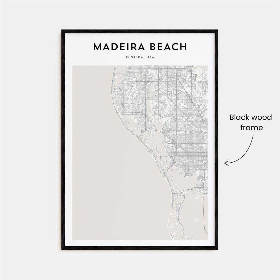 Madeira Beach Florida, USA Minimalist City Map Travel Poster - Image 3
