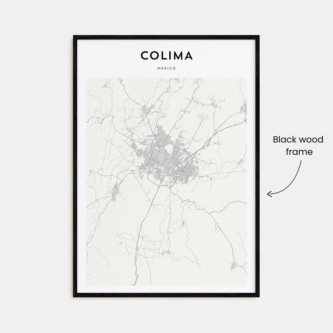 Colima Mexico Minimalist City Street Map Decor Travel Art Print - Image 3