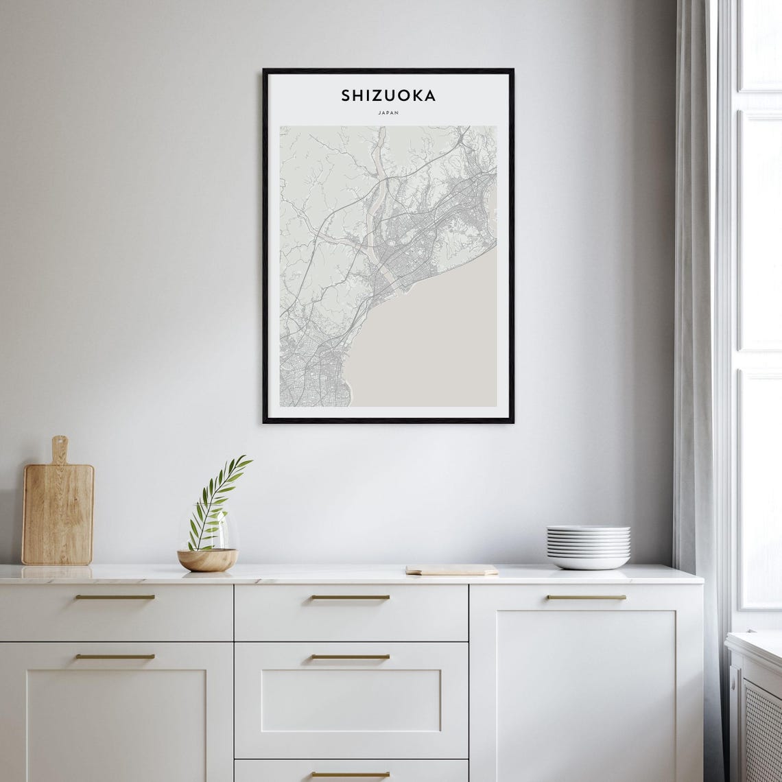 Shizuoka Map Poster Shizuoka Map Print Shizuoka Personalized Map Art Shizuoka Wall Art Shizuoka Travel Print Japan - Image 2