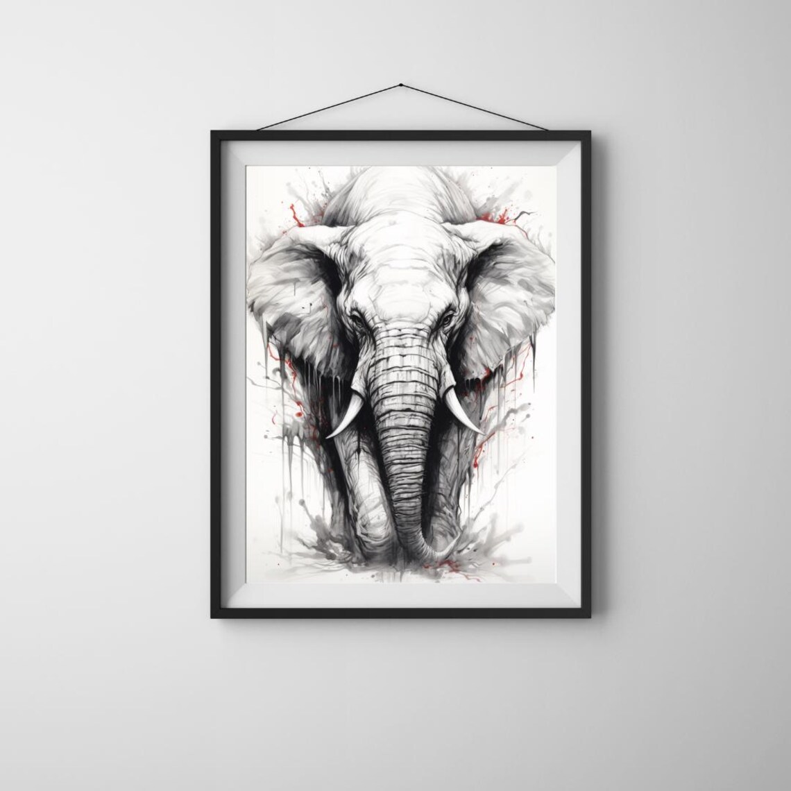 Majestic Elephant Art Aigenerated Design Highresolution Poster