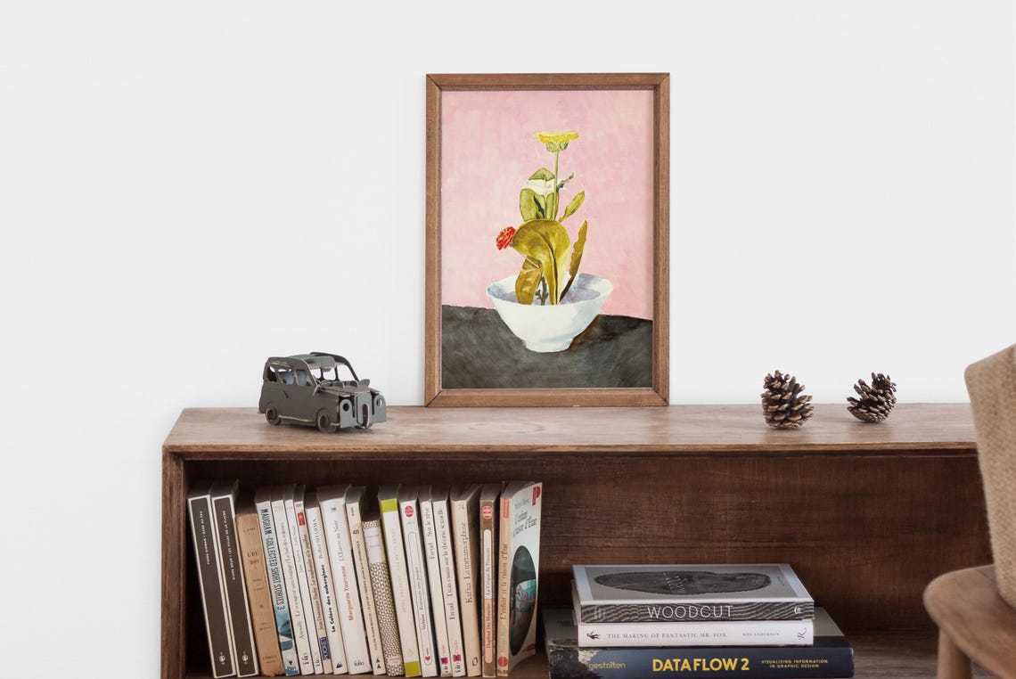 Boho Flower Wall Art Dopamine Decor Abstract Colorful Art Print Eclectic Bold Painting Girls Room Decor Colorful Gallery Wall Art - Image 2