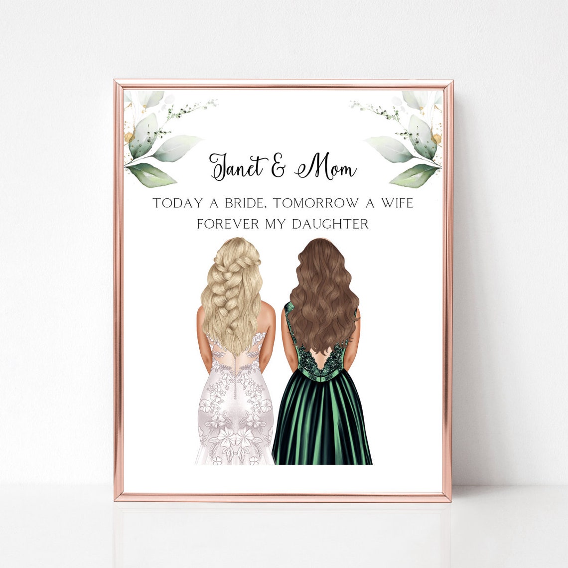 Today a Bride Tomorrow a Wife Forever My Daughter Quote Poster - Image 3