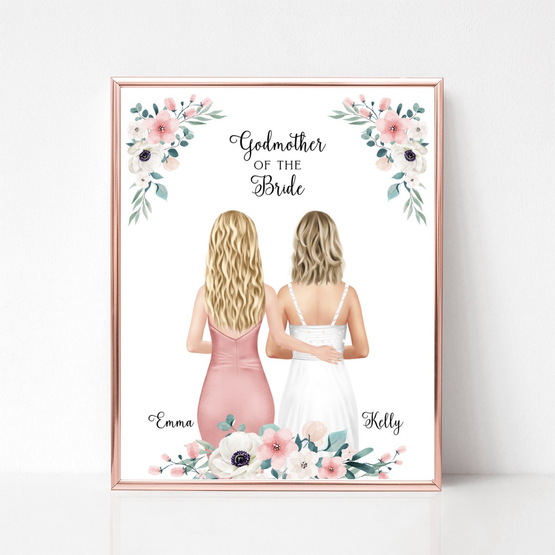 Godmother Of The Bride Gift Godmother Of The Bride Print Wedding Gift For Godmother Godmother Appreciation Gift Wedding Godmother Gift