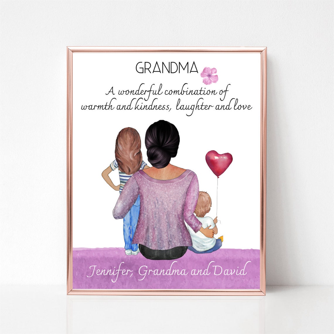 Grandma Definition Warmth Kindness Laughter Love Quote Poster - Image 2