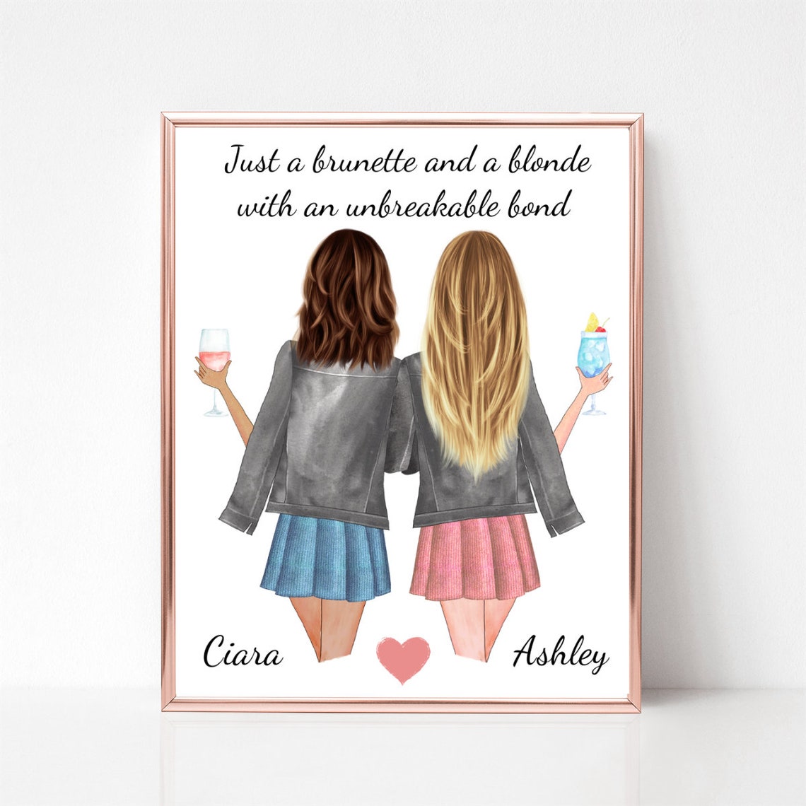 Brunette and Blonde Unbreakable Bond Milkshake Friends Poster - Image 3