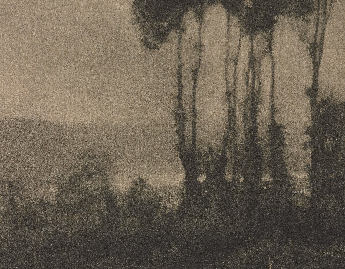 Tonal Valley Vintage Moody Landscape Art Print - Image 2