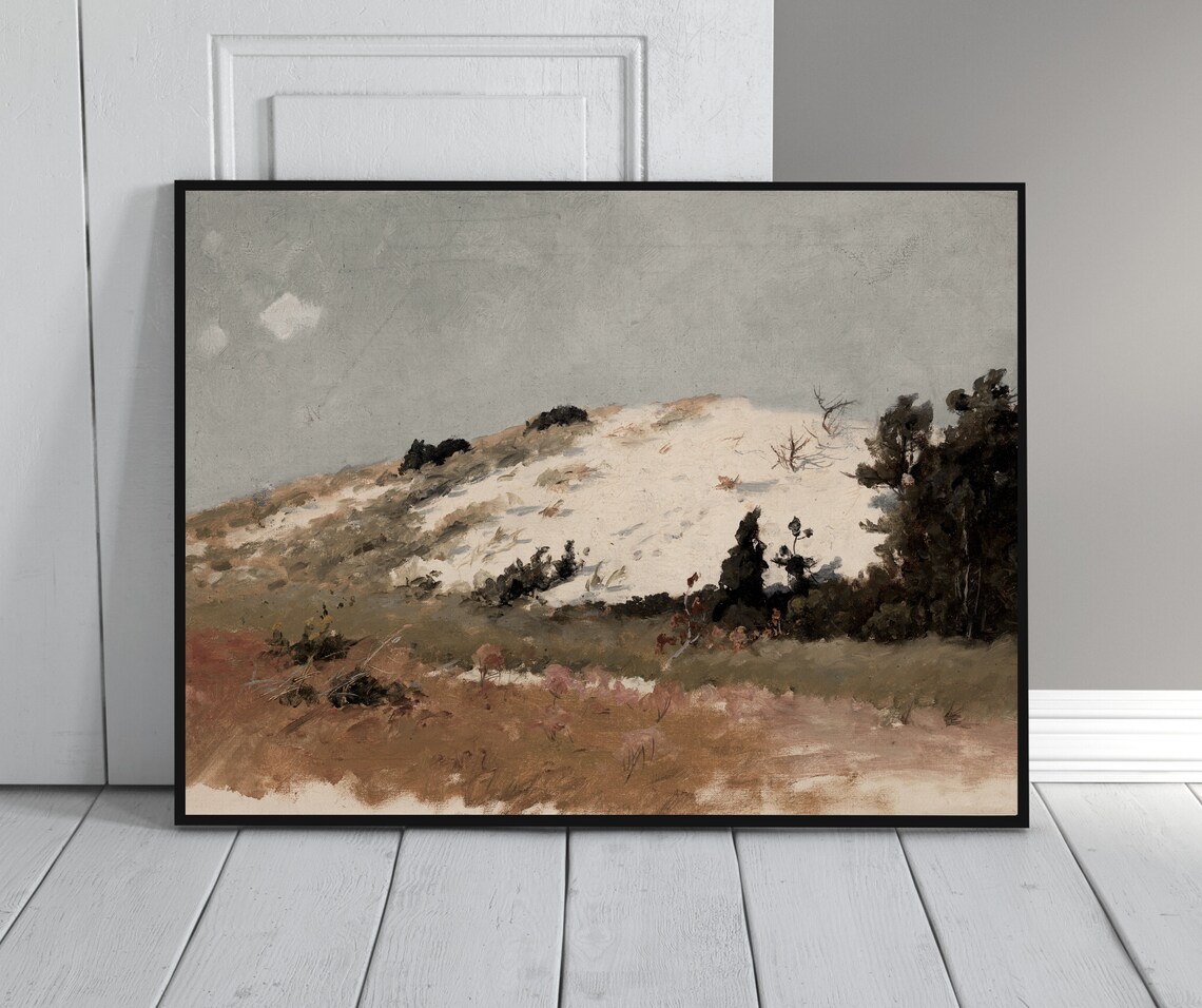 Rugged Mound Landscape Vintage Art Print, Cape Cod Decor - Image 3