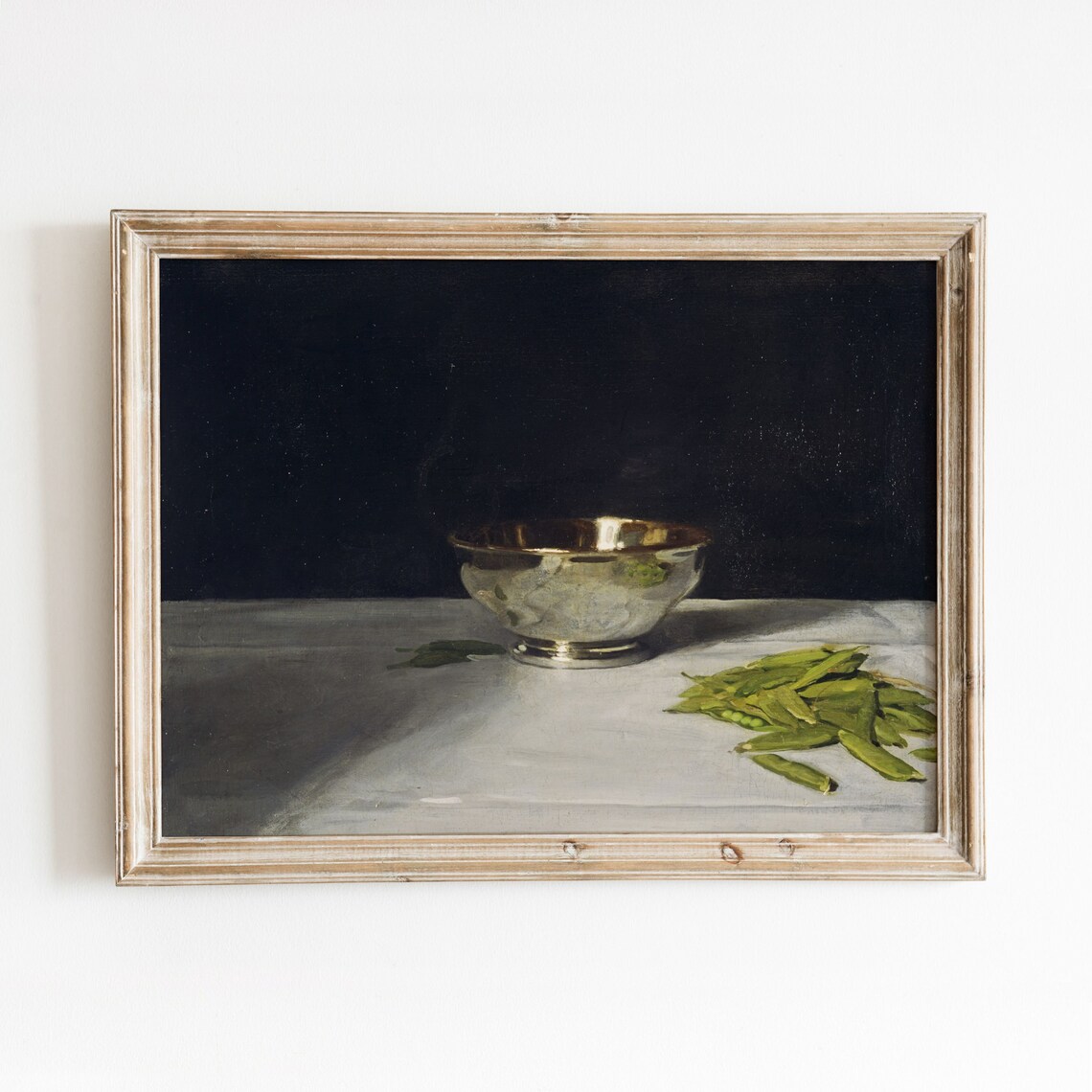 Peas Bowl Vintage Kitchen Still Life Art Print