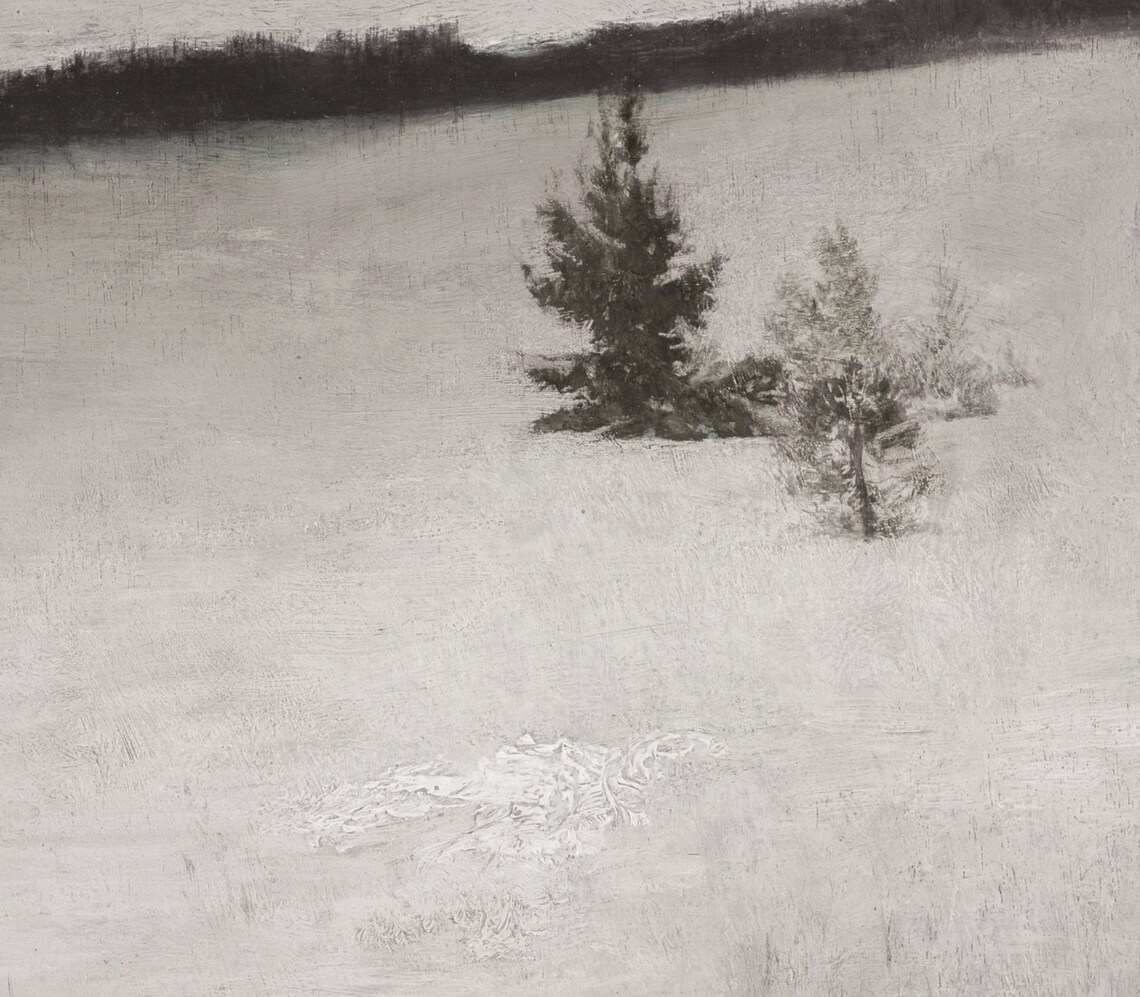 Winter Tree Vintage Snowy Landscape Art Print - Image 3