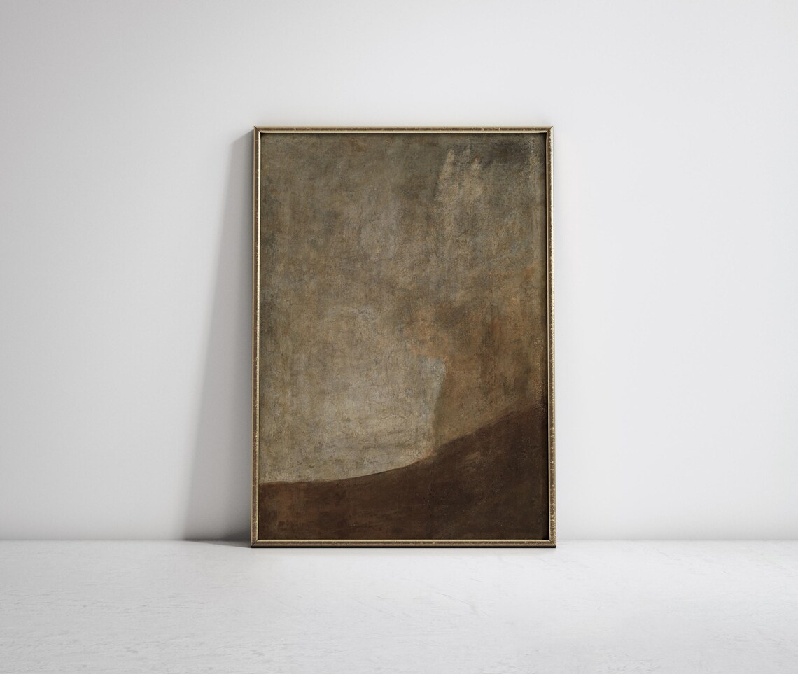 Bear Vintage Abstract Animal Painting, Neutral Art Print - Image 4