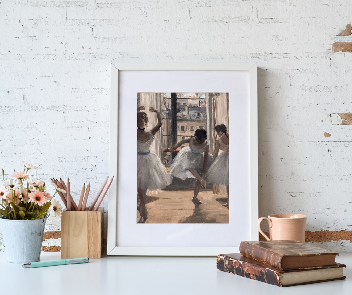 Ballet Rehearsal Vintage Dance Studio Art Print - Image 2