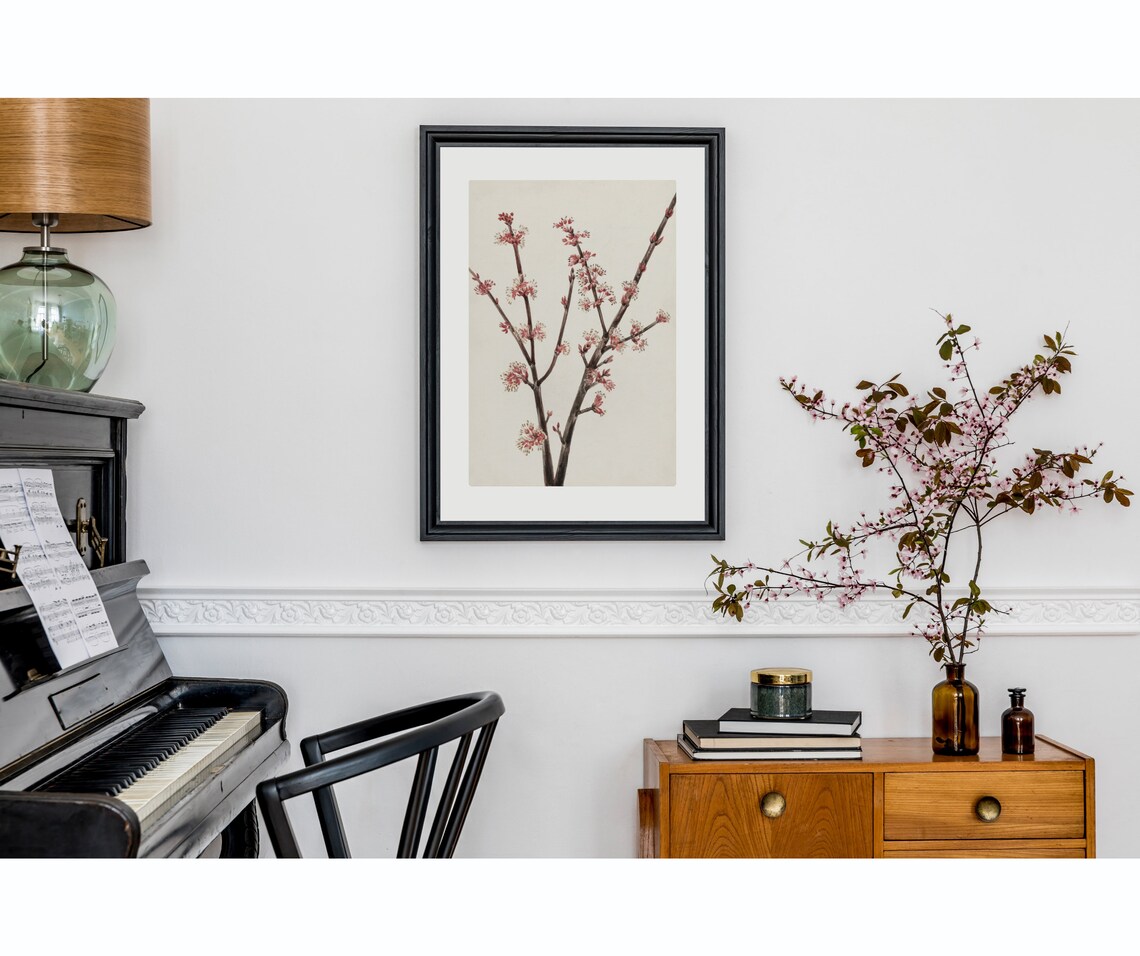 Red Maple Blossoms Vintage Botanical Art Print - Image 3