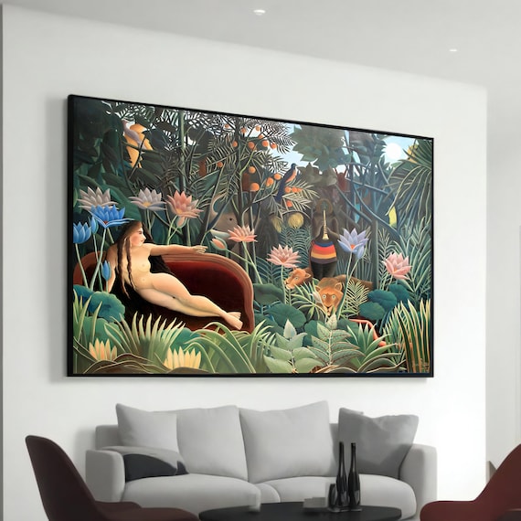 Henri Rousseau The Dream Jungle Woman Reclining Sofa Art Poster