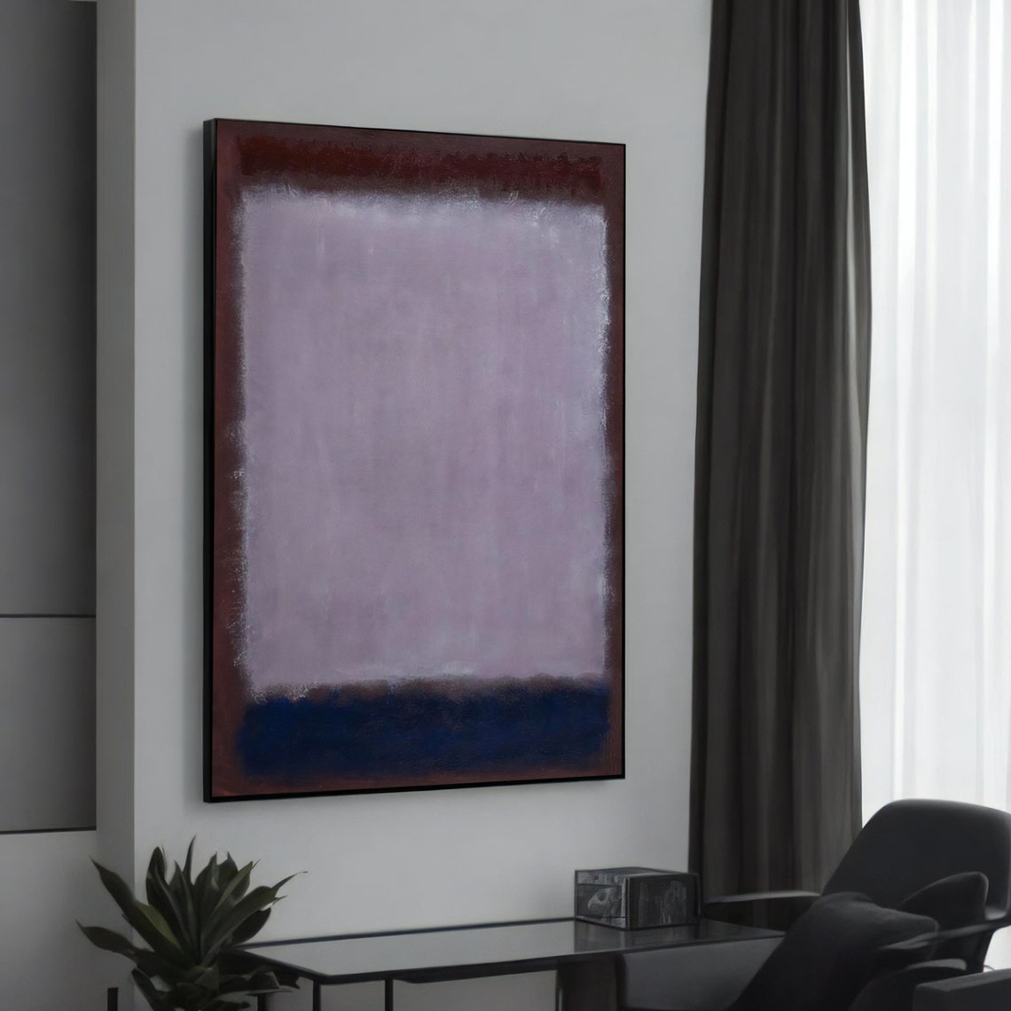 Rothko Style Soft Purple Blue Color Field Abstract Art Poster