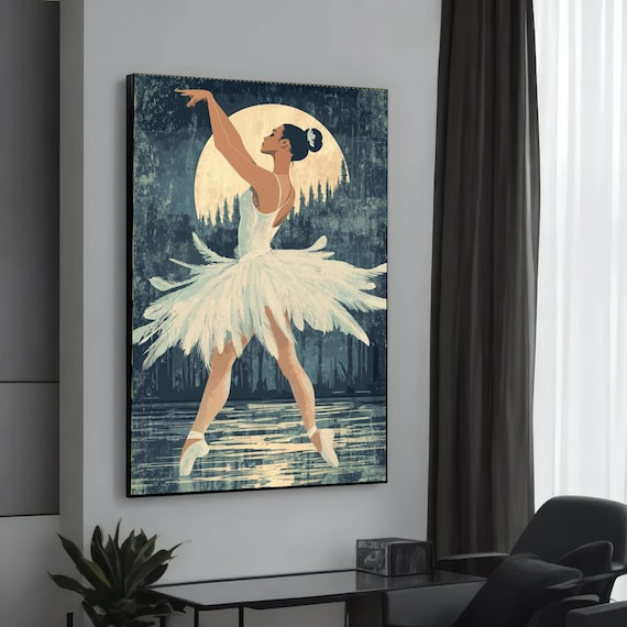 Elegant Ballerina Ballet Art Print