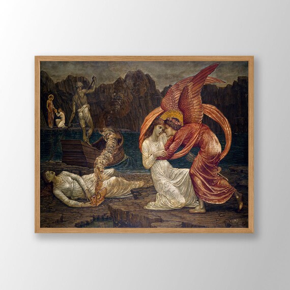 Burne-Jones Cupid And Psyche Romantic Mythology Classic Poster