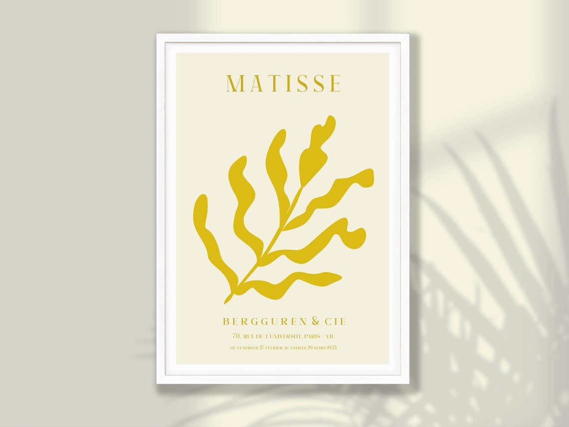 Matisse Golden Seaweed Cutout on Cream 1953 Exhibition Poster