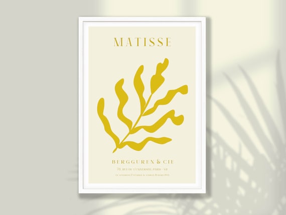 Matisse Golden Seaweed Cutout on Cream 1953 Exhibition Poster