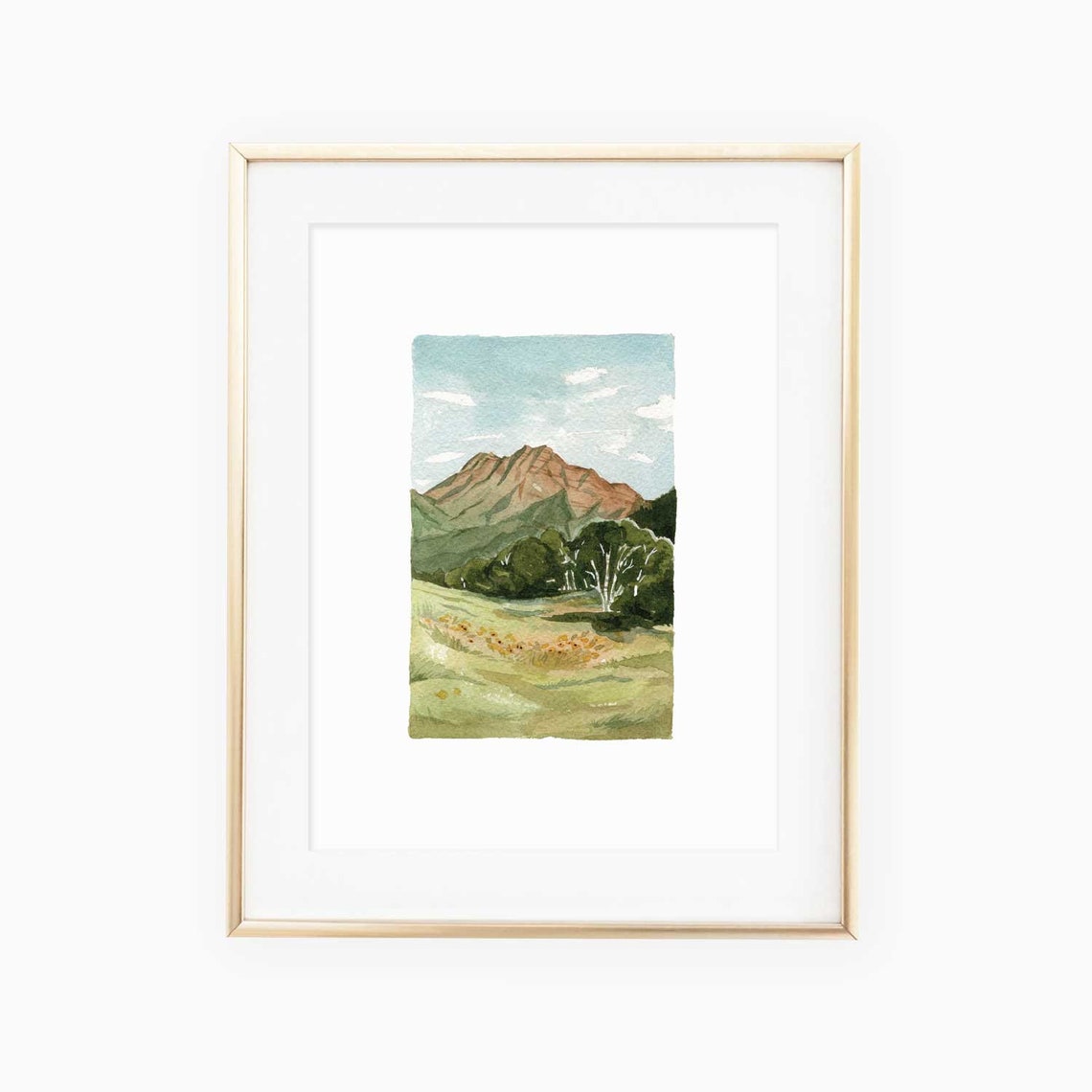 Mt Timpanogos Utah Watercolor Art Print