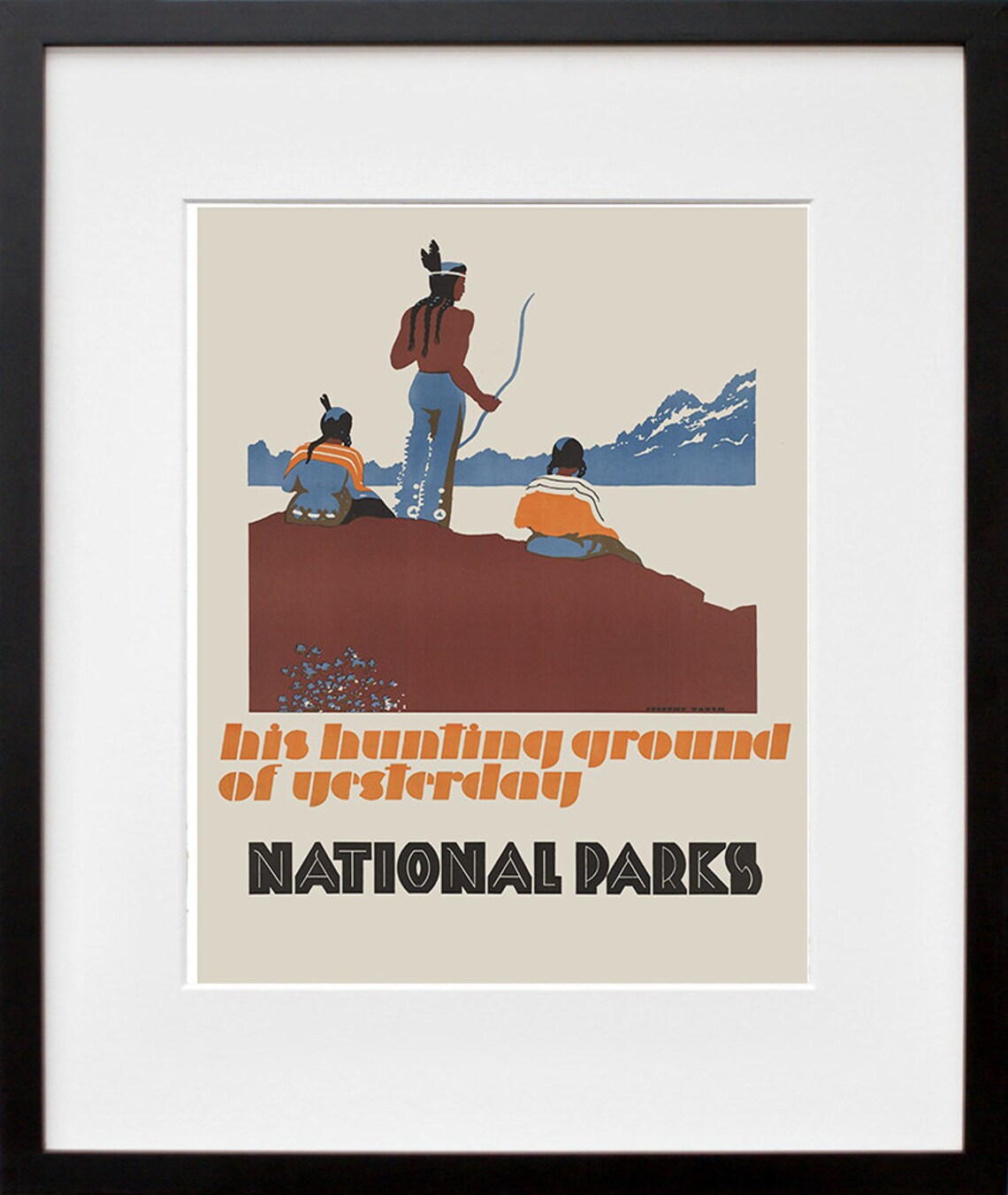 His Hunting Ground of Yesterday National Parks Vintage Poster - Image 2