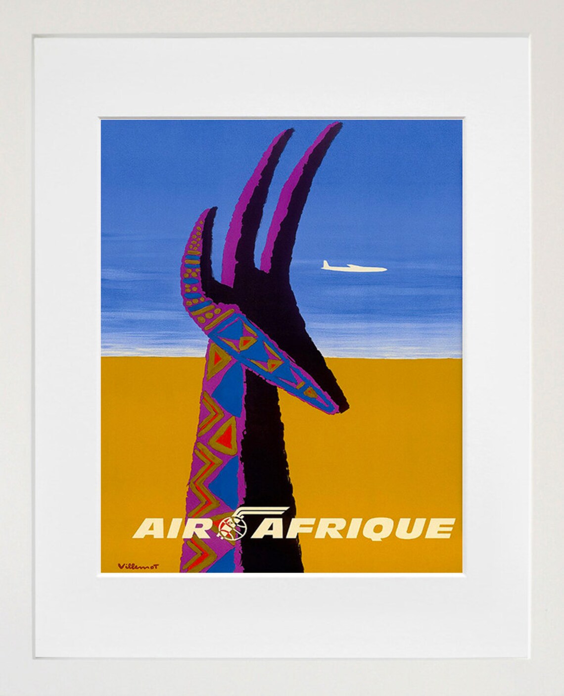Africa Vintage Travel Poster, African Art Print