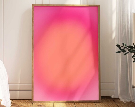 Divine Feminine Pink Peach Aura Glow Minimalist Aesthetic Poster