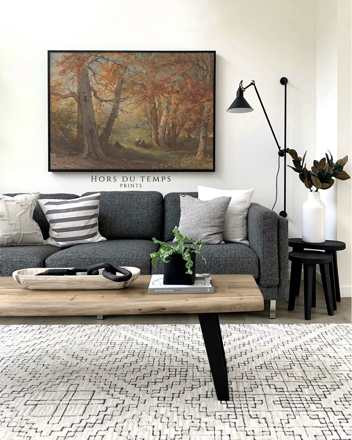 Autumn Forest Interior with Golden Foliage Vintage Painting Poster - Image 2