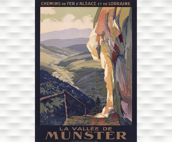 Munster Valley Vintage French Travel Poster