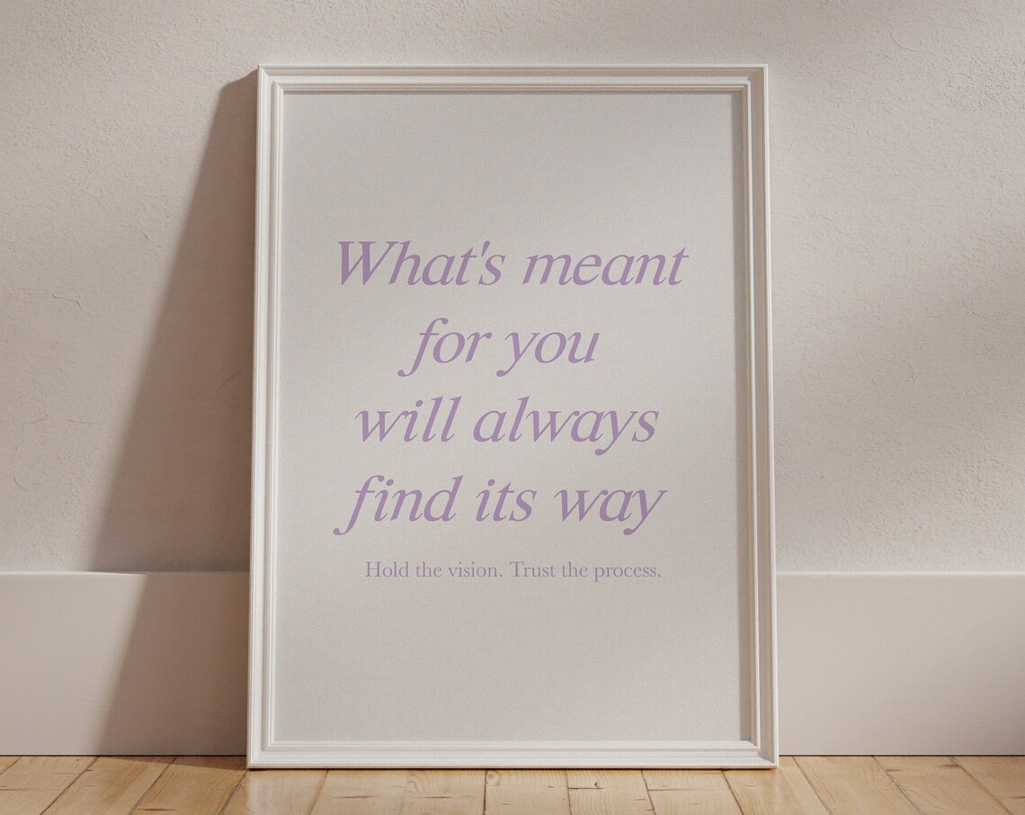 Purple Minimalist Positive Affirmation Art Print