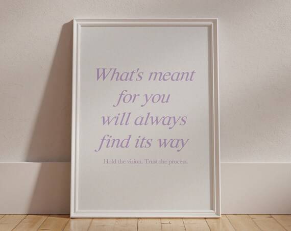 Purple Minimalist Positive Affirmation Art Print
