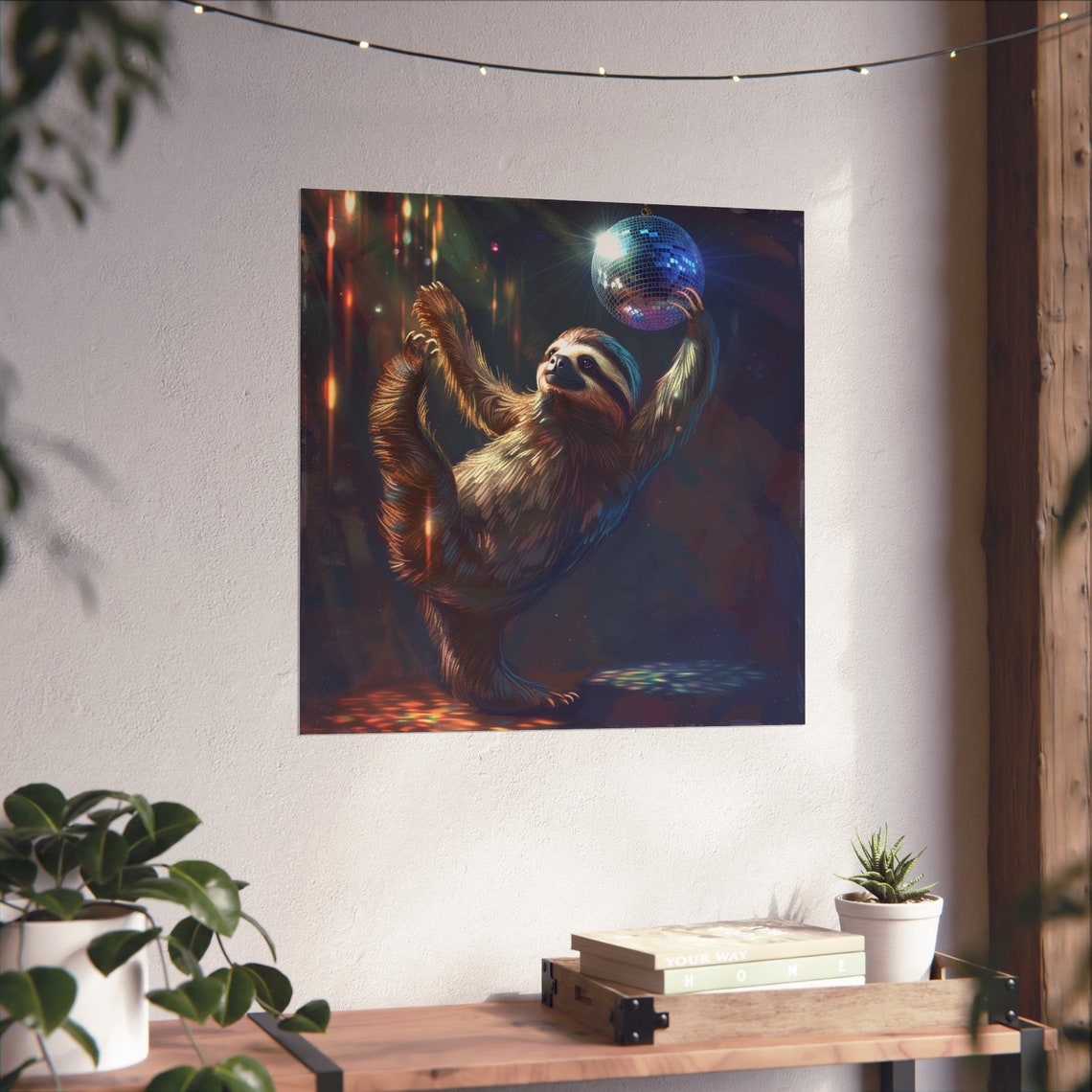Sloth Dancing In The Club, Funny Sloth Poster