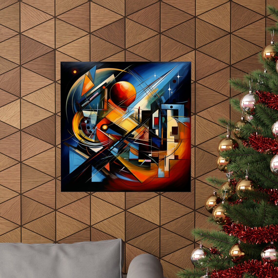 Futuristic Abstract Modern Geometric Shapes Poster - Image 4