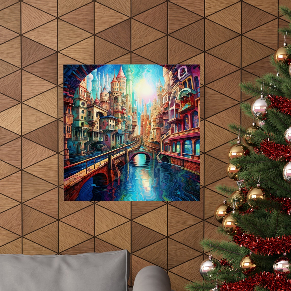 Post-Impressionism Futuristic Venice, Italy Art Print - Image 4