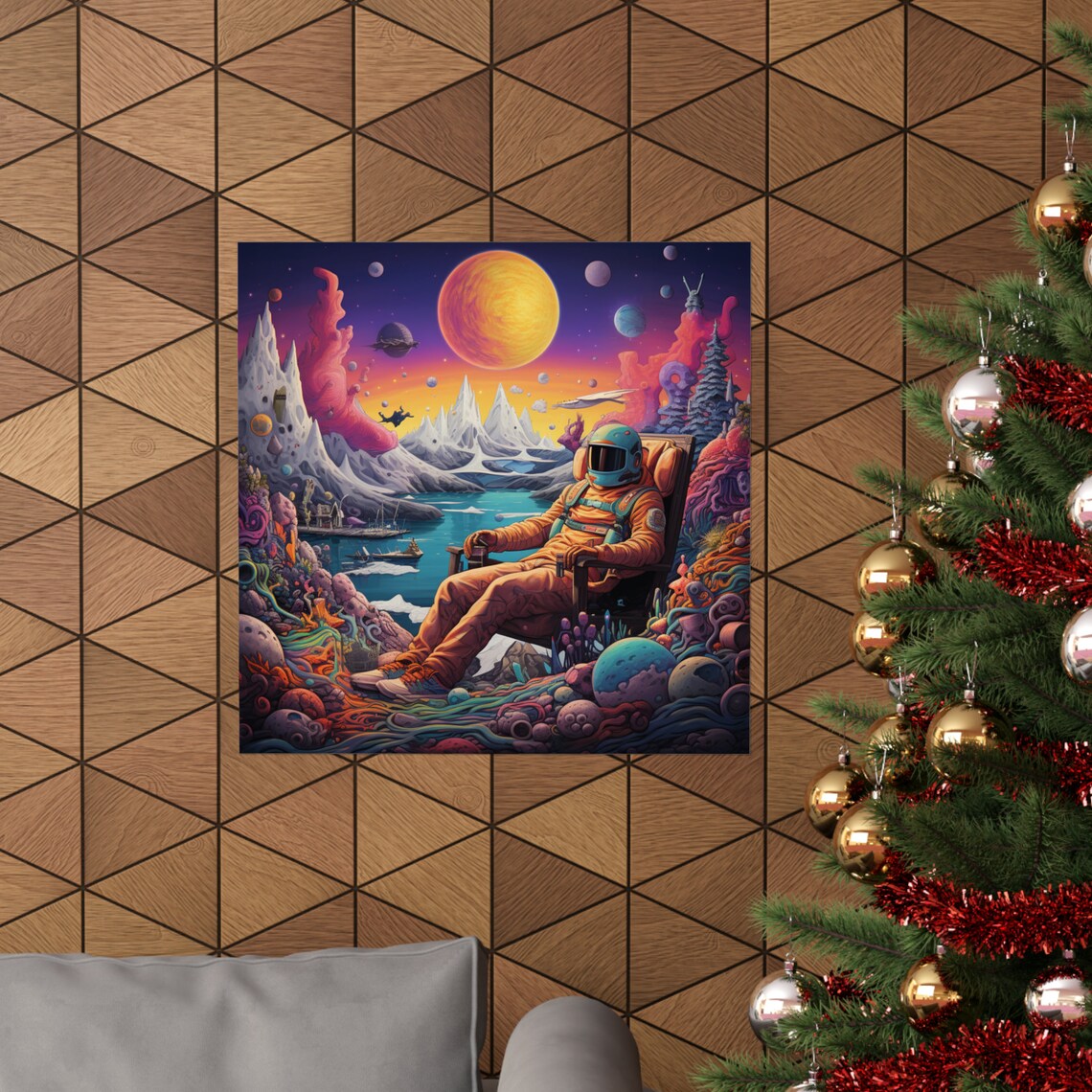 Space Man Landscape, Abstract Deep Space Poster - Image 4