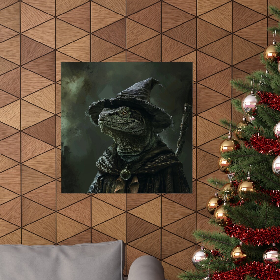 Magical Wizard Lizard - Dark And Spooky Poster