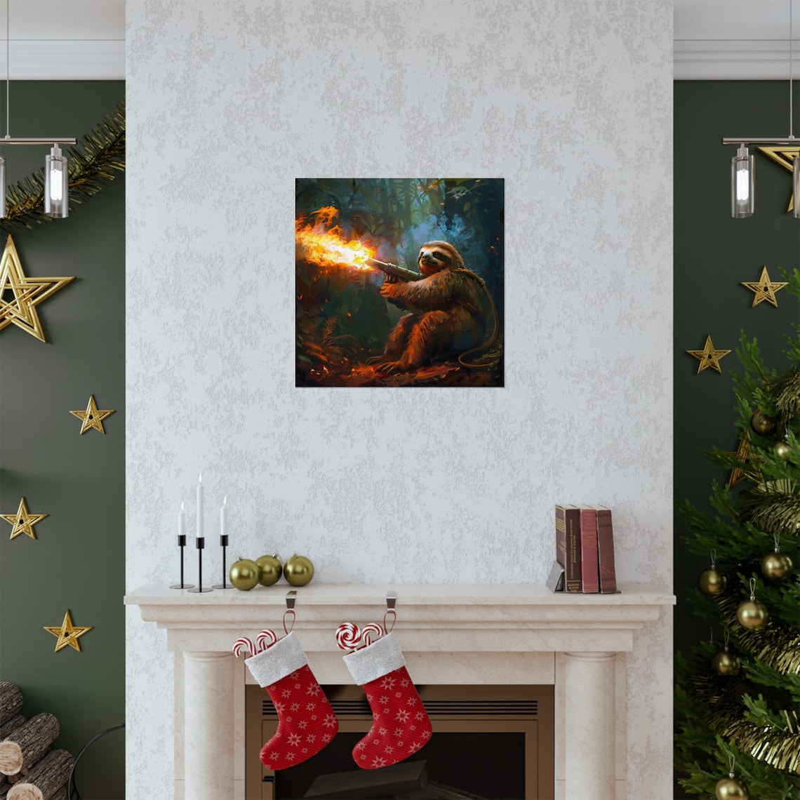 Flamethrower Sloth, Sloth Humor Poster - Image 2