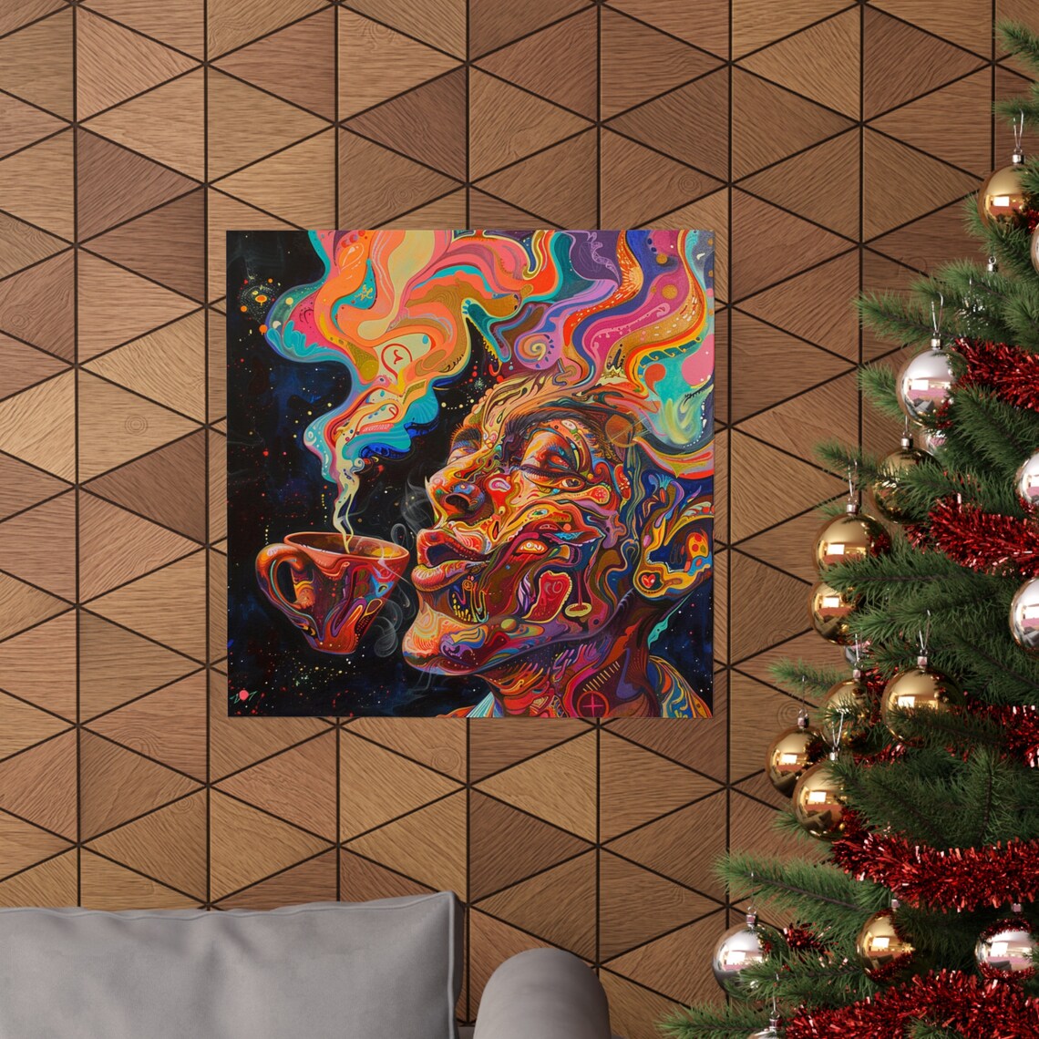 Contagious Coffee Aroma, Abstract Coffee Art Poster - Image 4