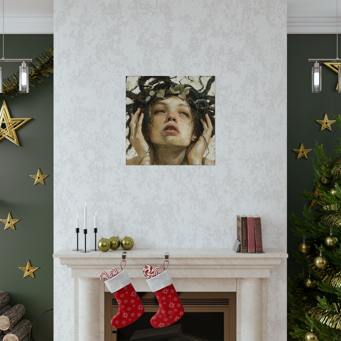 Entangled Overgrowth Girl, Nature Portrait Poster - Image 2